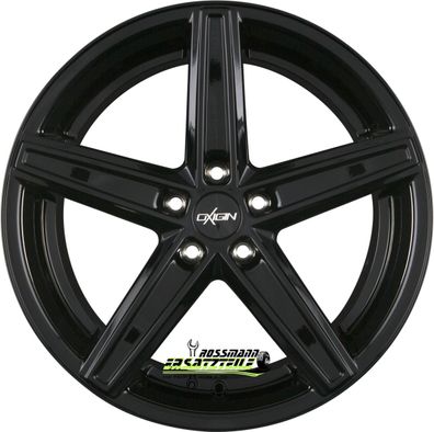 4x Oxigin 18 Concave black 8.5x18 ET42 - LK5/114.3 ML72.6 Felge Alu