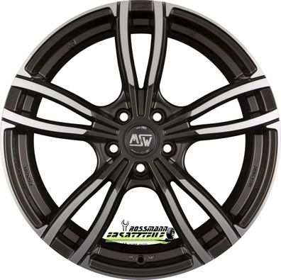 4x MSW MSW 73 gloss dark grey full polished 7.5x17 ET36 - LK5/120 ML72.56 Felge Alu