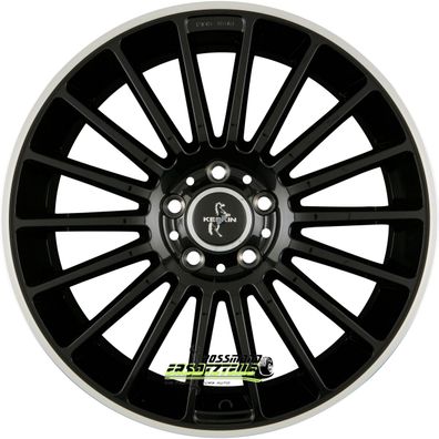 4x Keskin KT15 Speed black lip polish 8.5x19 ET35 - LK5/120 ML72.6 Felge Alu