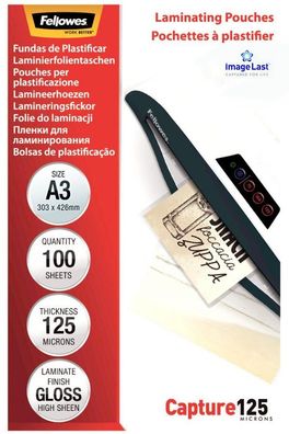 Fellowes ImageLast A3 125 Mikron Laminierfolie - 100er-Pack