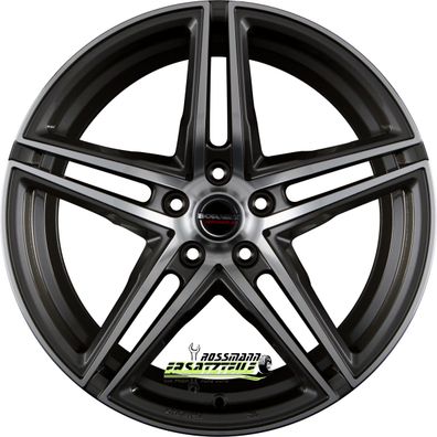 4x Borbet XRT graphite polished 8x18 ET40 - LK5/112 ML72.5 Felge Alu
