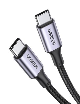 Ugreen US316 70428 USB-C auf USB-C PD QC FCP 100W 5A 480Mb/s 1,5m Kabel - Grau