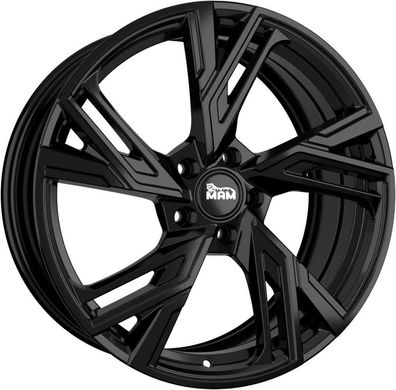 4x MAM RS5 black painted 8x18 ET50 - LK5/120 ML65.1 Felge Alu