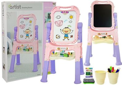 Magnetische Kreidetafel Blau Rot Zubehör