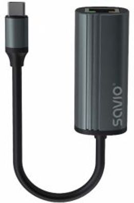 Adapteris Savio USB-C 3.1 Gen 1 - RJ-45 Gigabit Ethernet