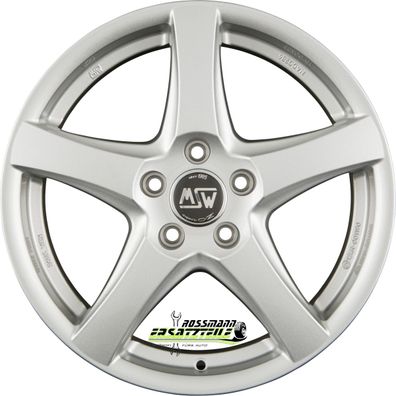 4x MSW MSW 78 full silver 6.5x17 ET49 - LK5/112 ML66.46 Felge Alu