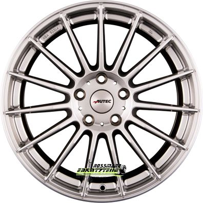 4x Autec Typ L - Lamera hyper silber 8x18 ET45 - LK5/108 ML70 Felge Alu