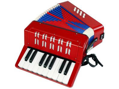 Akkordeon, Musikinstrument für Kinder, Musik, Rot