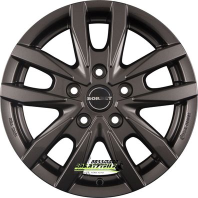 4x Borbet CW5 mistral anthracite glossy 6.5x16 ET66 - LK5/130 ML89.1 Felge Alu