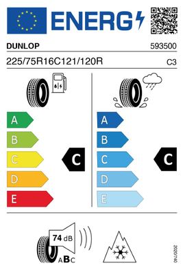 4x Dunlop Econodrive AS M+S 3PMSF 225/75R16 121/120 Reifen Ganzjahresreifen