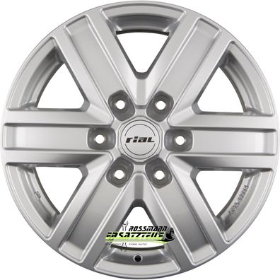 4x Rial Transporter polar-silber 7x17 ET22 - LK6/139.7 ML106.1 Felge Alu