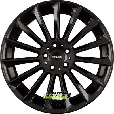 4x Carmani 17 Fritz black 8x19 ET37 - LK5/112 ML66.6 Felge Alu