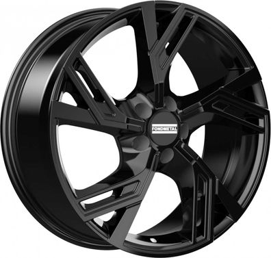 4x Fondmetal Atena glossy black 8x19 ET39 - LK5/112 ML66.5 Felge Alu