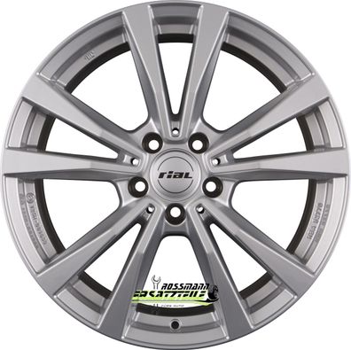 4x Rial M12 polar-silber 8x19 ET50 - LK5/108 ML63.4 Felge Alu