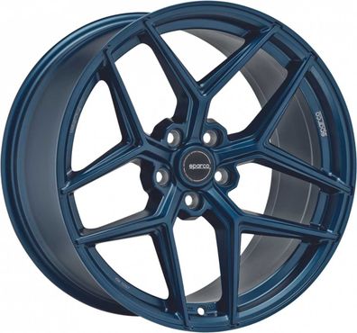 2x Sparco FF3 matt blue 8x19 ET46 - LK5/112 ML73.1 Felge Alu