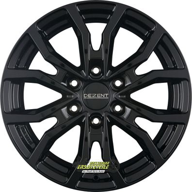 2x Dezent KC black 8.5x20 ET20 - LK6/139.7 ML106.1 Felge Alu