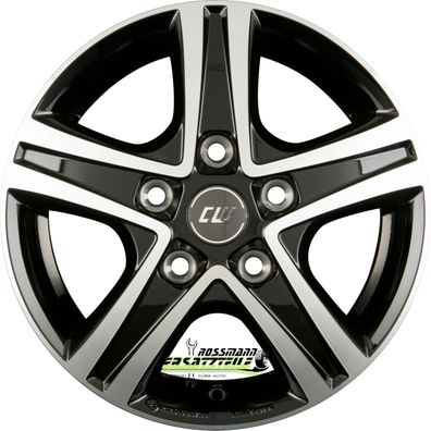 4x Borbet CWD black polished glossy 6x16 ET68 - LK5/118 ML71.1 Felge Alu