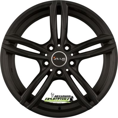 4x Avus Racing AC-MB3 matt black 7.5x17 ET32 - LK5/120 ML72.6 Felge Alu