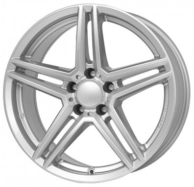 4x Rial M10 polar-silber 8.5x19 ET35.5 - LK5/112 ML66.5 Felge Alu