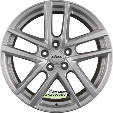 4x Rial Astorga polar-silber 7.5x19 ET49 - LK5/114.3 ML67.1 Felge Alu