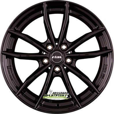 4x Rial X12 diamant-schwarz 8x19 ET30 - LK5/112 ML66.5 Felge Alu