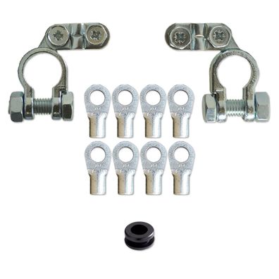 Zweitbatterieset 12V 140A BSR140-12 + 6m 10mm² Kabel & Doppelhalter für 2 Batterien