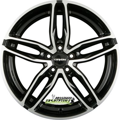 4x Carmani 13 Twinmax black polish 8.5x19 ET45 - LK5/112 ML66.6 Felgen Alufelgen