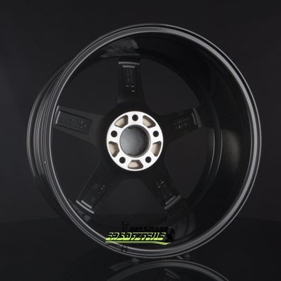 4x Axxion AX7 schwarz glänzend lackiert 9x21 ET30 - LK5/120 ML76.9 Felge Alu