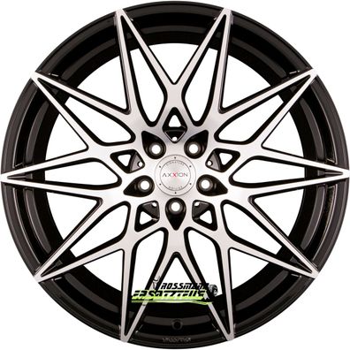 4x Axxion AX9 schwarz hochglanzpoliert 9x20 ET35 - LK5/112 ML66.6 Felge Alu