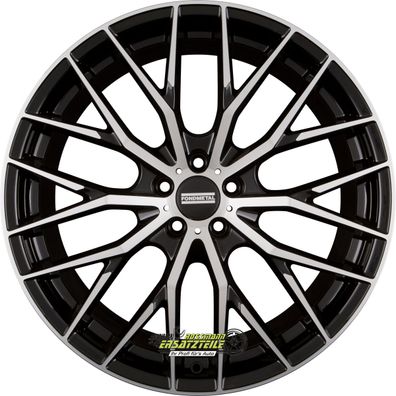 2x Fondmetal Makhai glossy black machined 9x21 ET25 - LK5/112 ML66.5 Felge Alu