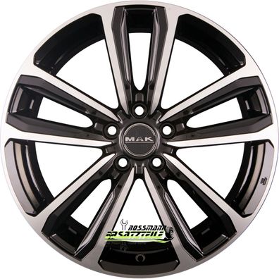 4x Mak Magma black mirror 7x17 ET40 - LK4/100 ML72 Felgen Alufelgen