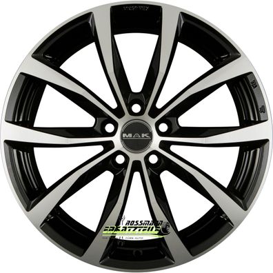 4x Mak Wolf black mirror 7.5x17 ET40 - LK5/110 ML65.1 Felgen Alufelgen