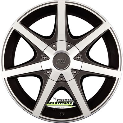 4x Borbet CWE mistral anthracite polished 7x16 ET40 - LK5/130 ML84.1 Felge Alu