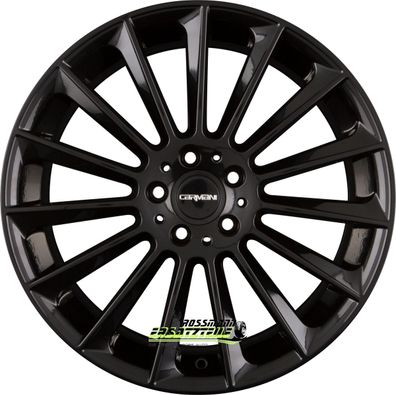 4x Carmani 17 Fritz black 9x19 ET49 - LK5/112 ML66.6 Felge Alu