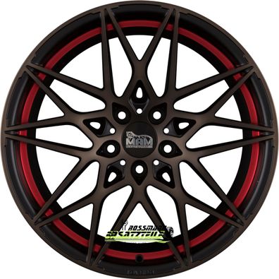 4x MAM B2 bronze red inside 8.5x19 ET45 - LK5/112 ML72.6 Felge Alu