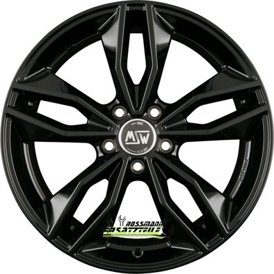 4x MSW MSW 71 gloss black 8x18 ET40 - LK5/110 ML65.06 Felge Alu