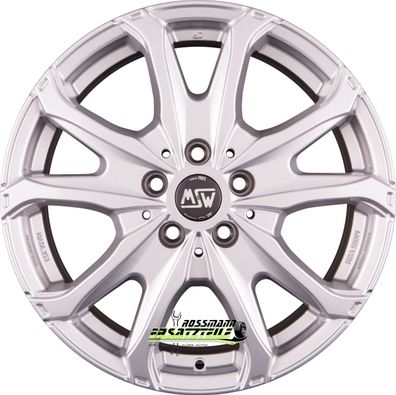 4x MSW MSW 48 Van full silver 7x17 ET45 - LK5/114.3 ML66.06 Felge Alu
