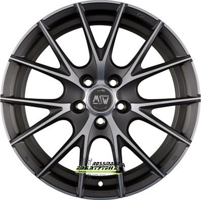 4x MSW MSW 25 matt titanium polished 8x18 ET21 - LK5/112 ML66.6 Felge Alu