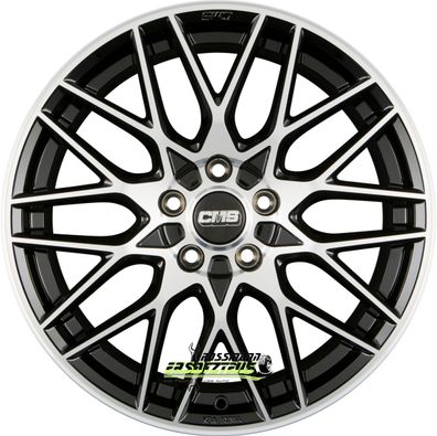 4x CMS C25 diamond black 8x19 ET40 - LK5/114.3 ML67.2 Felge Alu