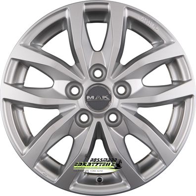 4x Mak Load 5 silver 7x17 ET66 - LK5/130 ML89.1 F70705DSI66KT Felgen Alufelgen