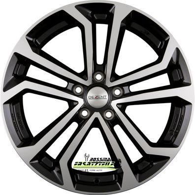 4x Dezent TA black polished 7.5x17 ET38 - LK5/114.3 ML71.6 Felge Alu