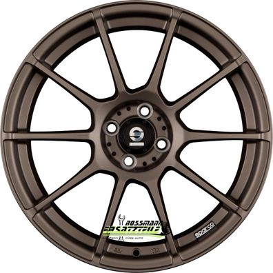 4x Sparco Assetto Gara matt bronze 7x17 ET45 - LK5/114.3 ML73.1 Felge Alu