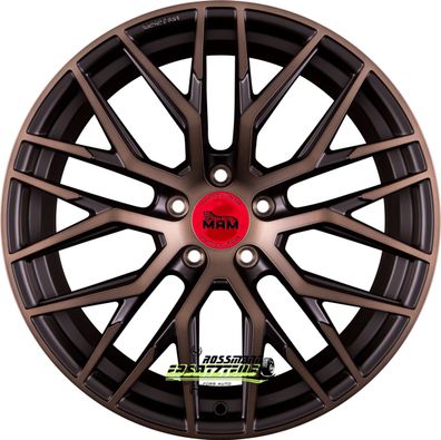 4x MAM RS4 black edition 8.5x19 ET45 - LK5/112 ML72.6 Felge Alu