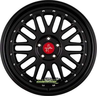 4x Keskin KT22 Retro matt black painted 8.5x19 ET30 - LK5/100 ML57.1 Felge Alu