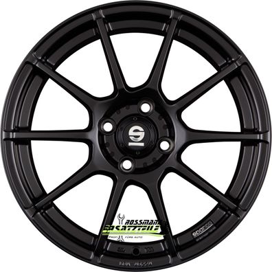 4x Sparco Assetto Gara matt black 7x17 ET25 - LK4/108 ML73.1 Felge Alu
