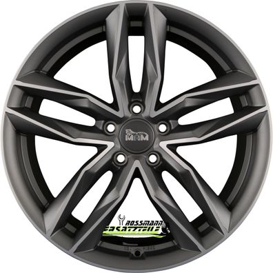 4x MAM RS3 matt palladium front polish 8.5x19 ET30 - LK5/112 ML66.6 Felge Alu