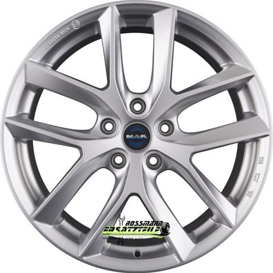 4x Mak Voltage silver 8.5x19 ET40 - LK5/114.3 ML64.1 Felge Alu