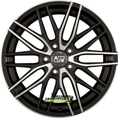4x MSW MSW 72 gloss black full polished 8x18 ET45 - LK5/114.3 ML73.1 Felge Alu