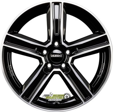 4x Dezent KG black/polished 8x18 ET32.5 - LK5/112 ML66.6 Felge Alu