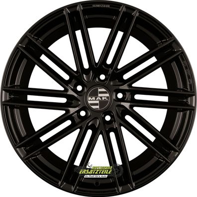 2x Mak Leipzig-D gloss black 10x21 ET33 - LK5/130 ML84.1 Felge Alu